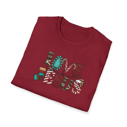 Love Jesus Christmas Southwest T-shirt