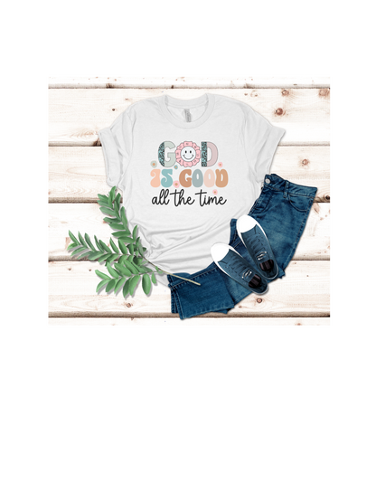 God Is Good All The Time Retro T-shirt