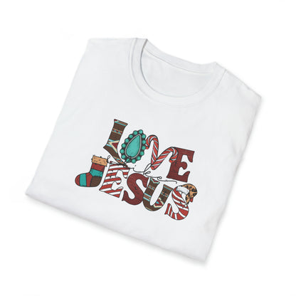 Love Jesus Christmas Southwest T-shirt