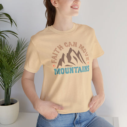 Faith Can Move Mountains Funky Retro Women's T-shirt