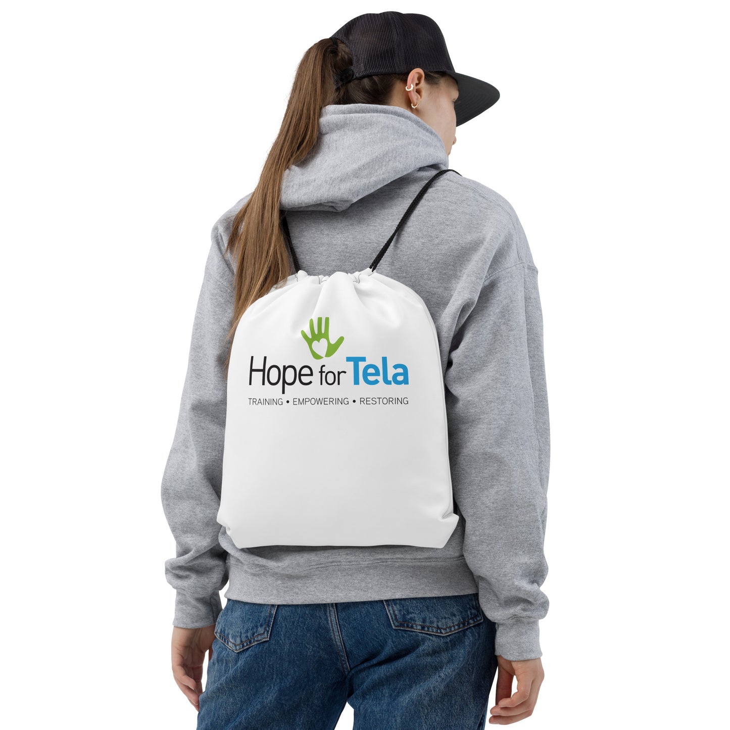 Hope For Tela Drawstring bag