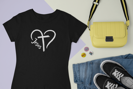 Jesus Heart Cross T-shirt